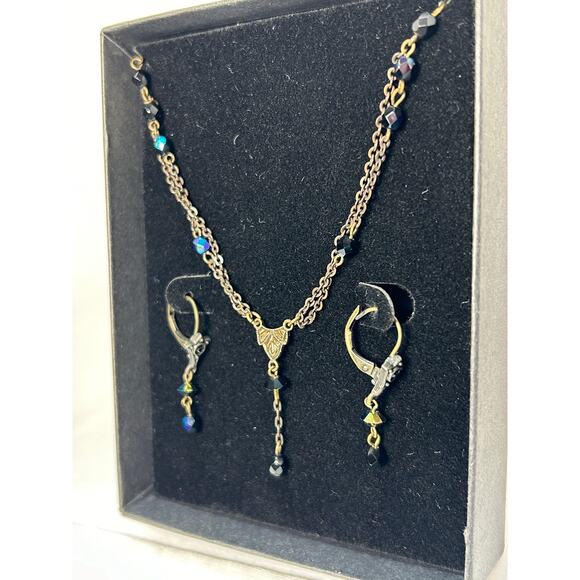 Robert Rose AB Bead Necklace & Earrings Set New in Box Vintage - Picture 8 of 10